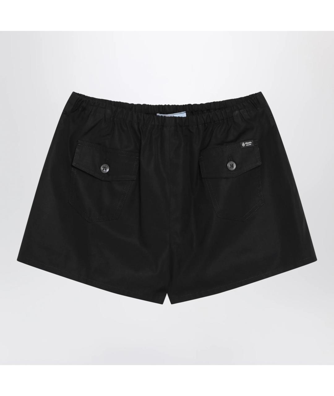 PRADA Черные хлопковые шорты, фото 3