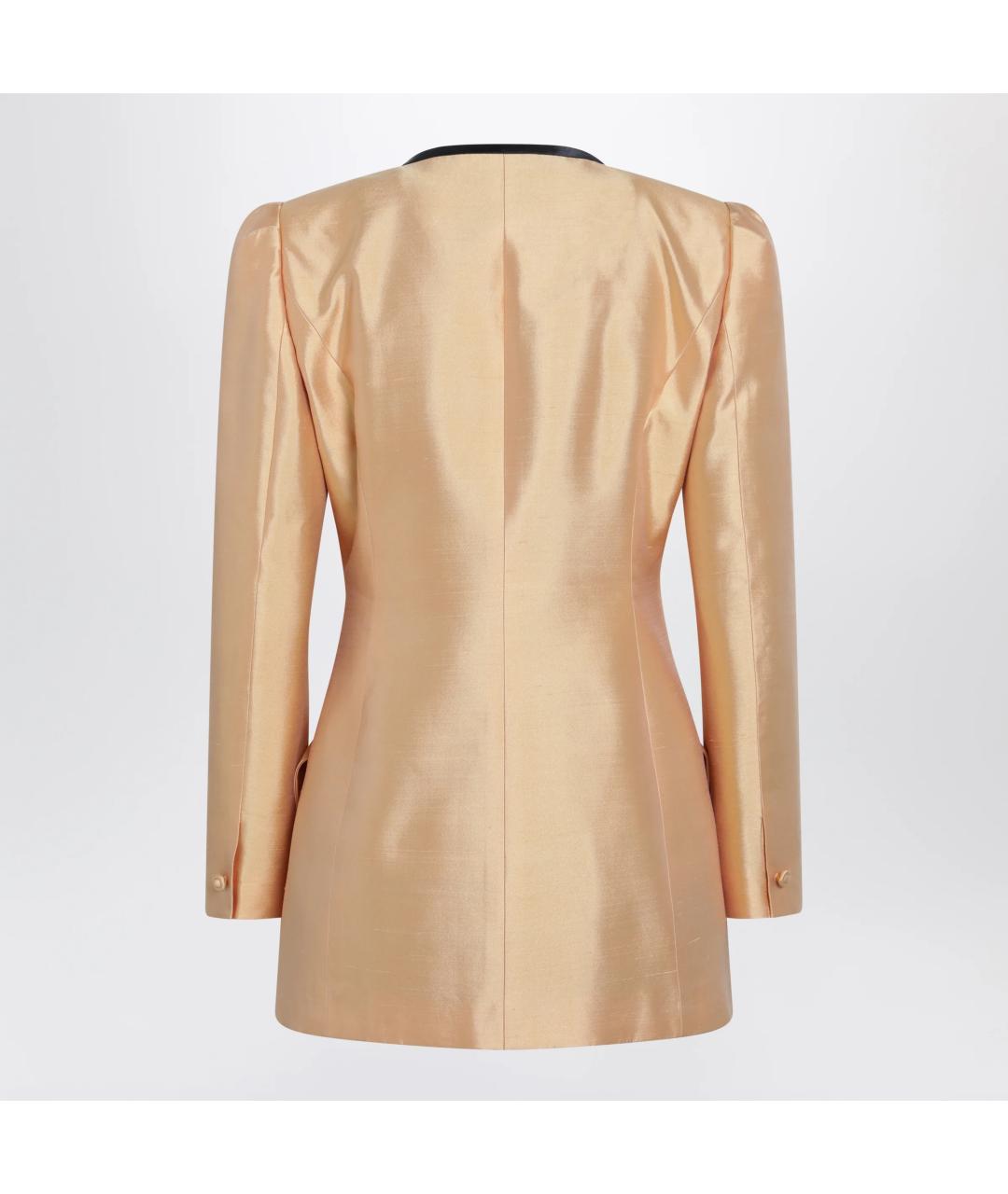 VALENTINO Оранжевый шелковый жакет/пиджак, фото 2
