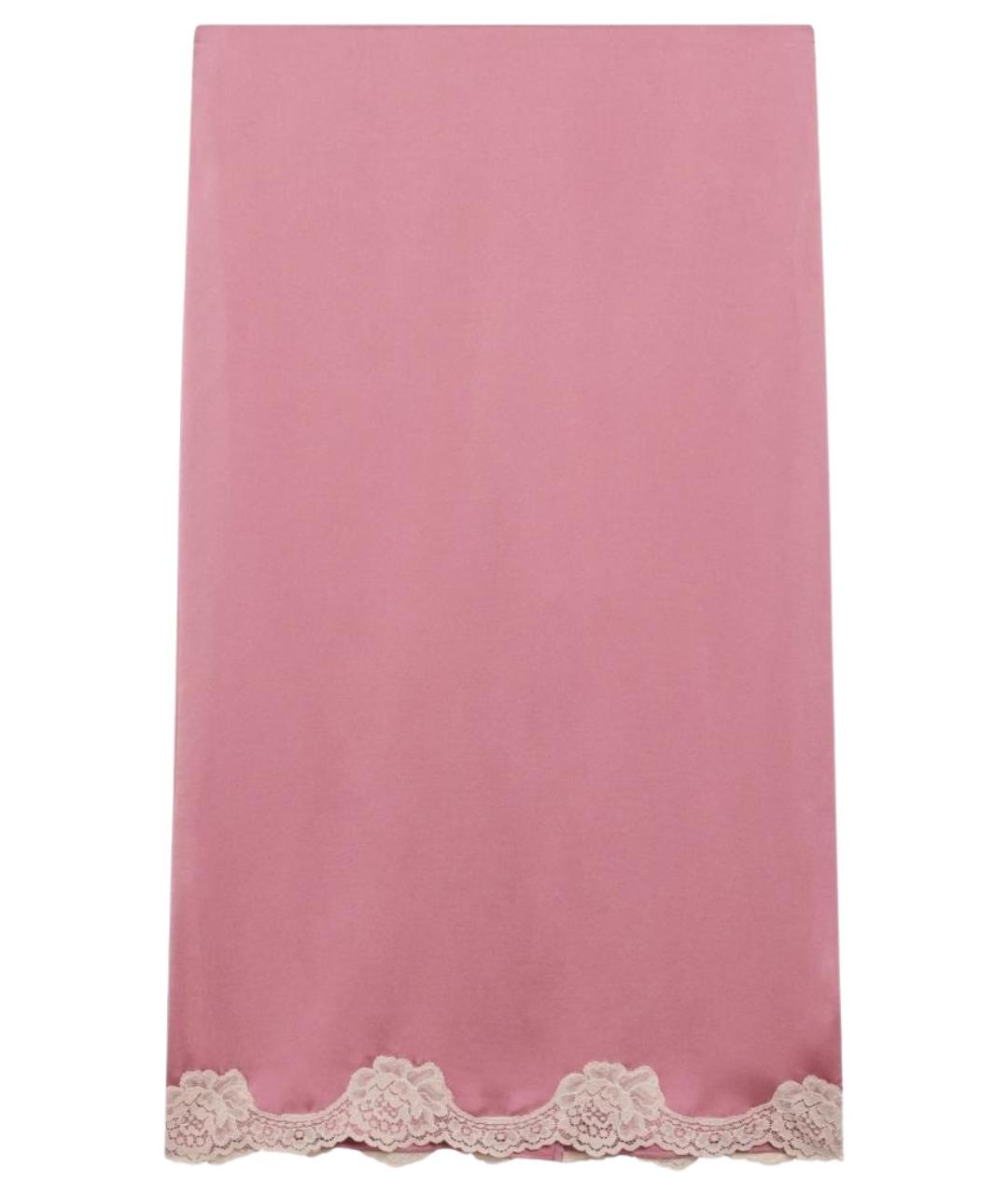 VALENTINO Розовая вискозная юбка миди, фото 1