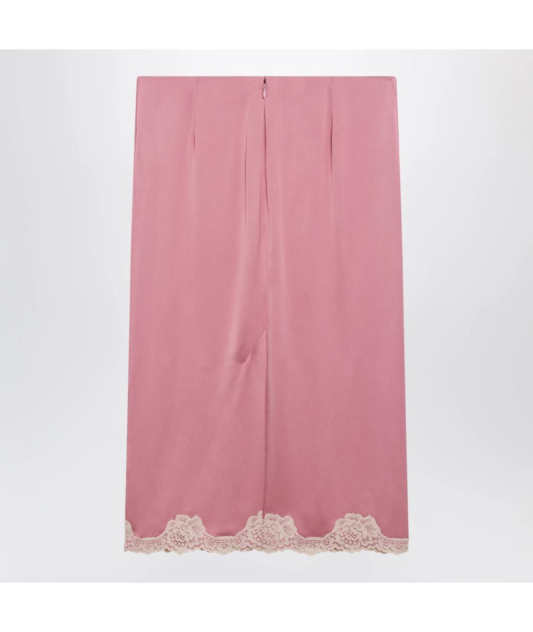 VALENTINO Розовая вискозная юбка миди, фото 2