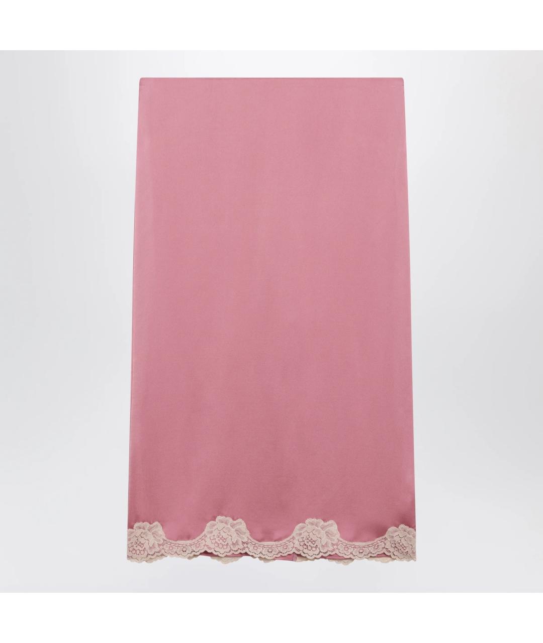 VALENTINO Розовая вискозная юбка миди, фото 3