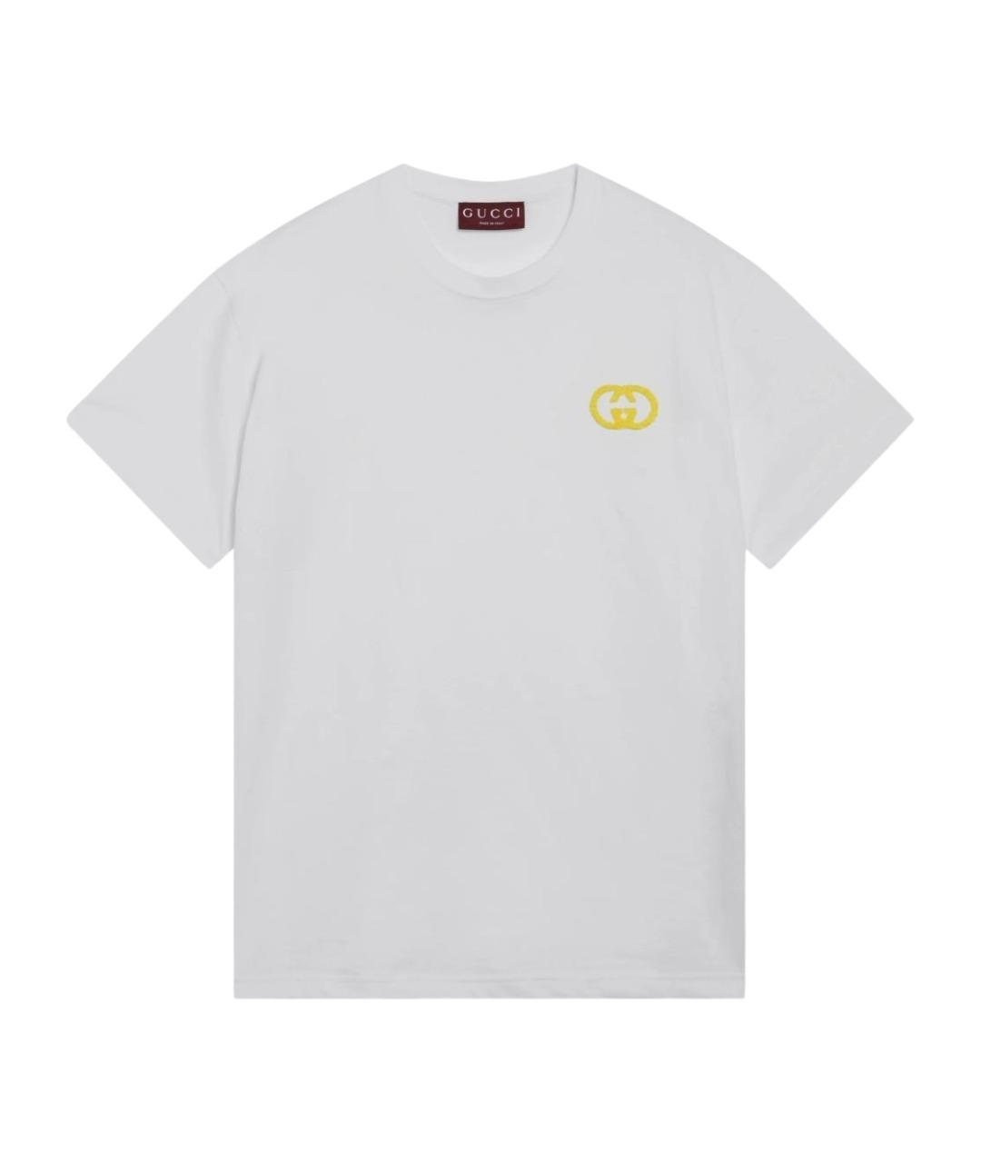 GUCCI Белая хлопковая футболка, фото 1