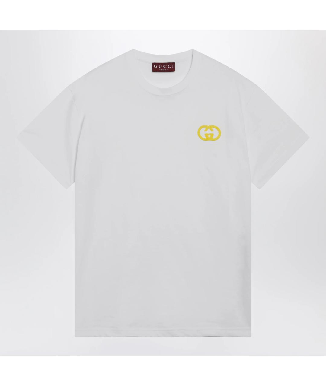 GUCCI Белая хлопковая футболка, фото 3