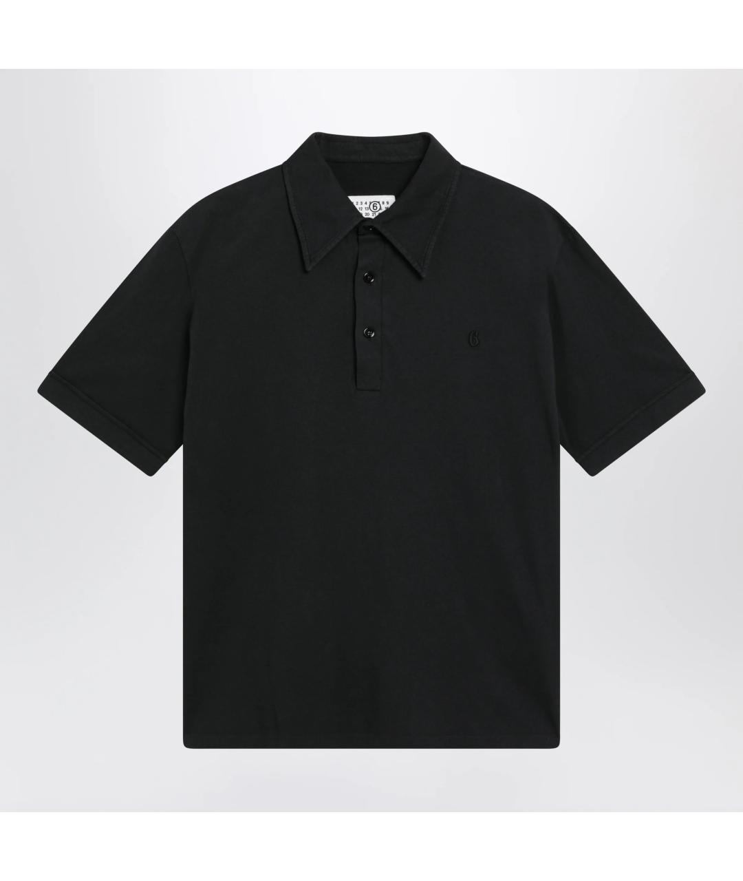 MM6 MAISON MARGIELA Черная хлопковая кэжуал рубашка, фото 3