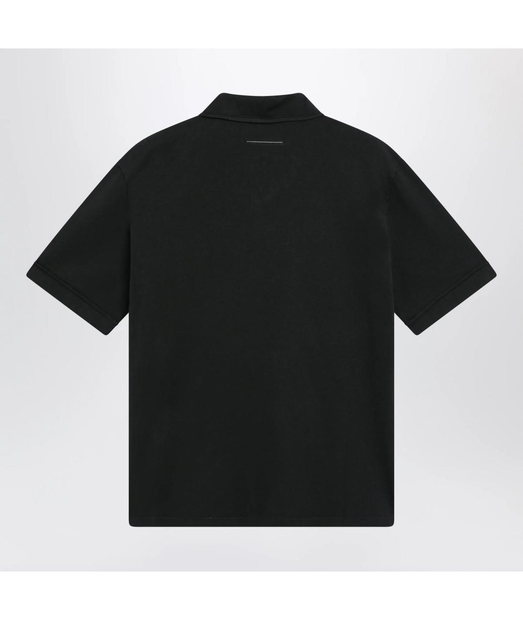 MM6 MAISON MARGIELA Черная хлопковая кэжуал рубашка, фото 2