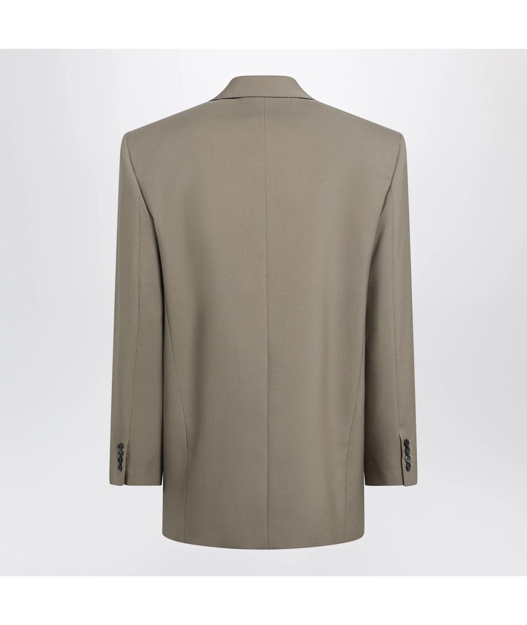 SAINT LAURENT Бежевый шерстяной пиджак, фото 2