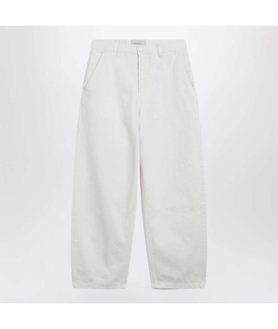 Ami Paris Белые хлопковые повседневные брюки, фото 3