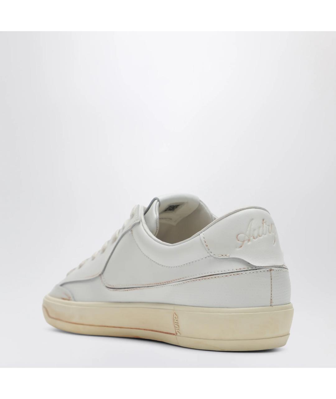 AUTRY Белые кожаные низкие кроссовки / кеды, фото 2