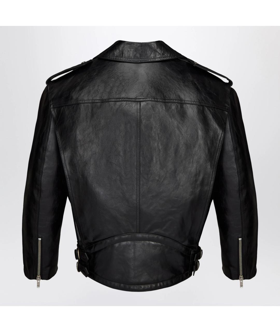 SAINT LAURENT Черная кожаная куртка, фото 2