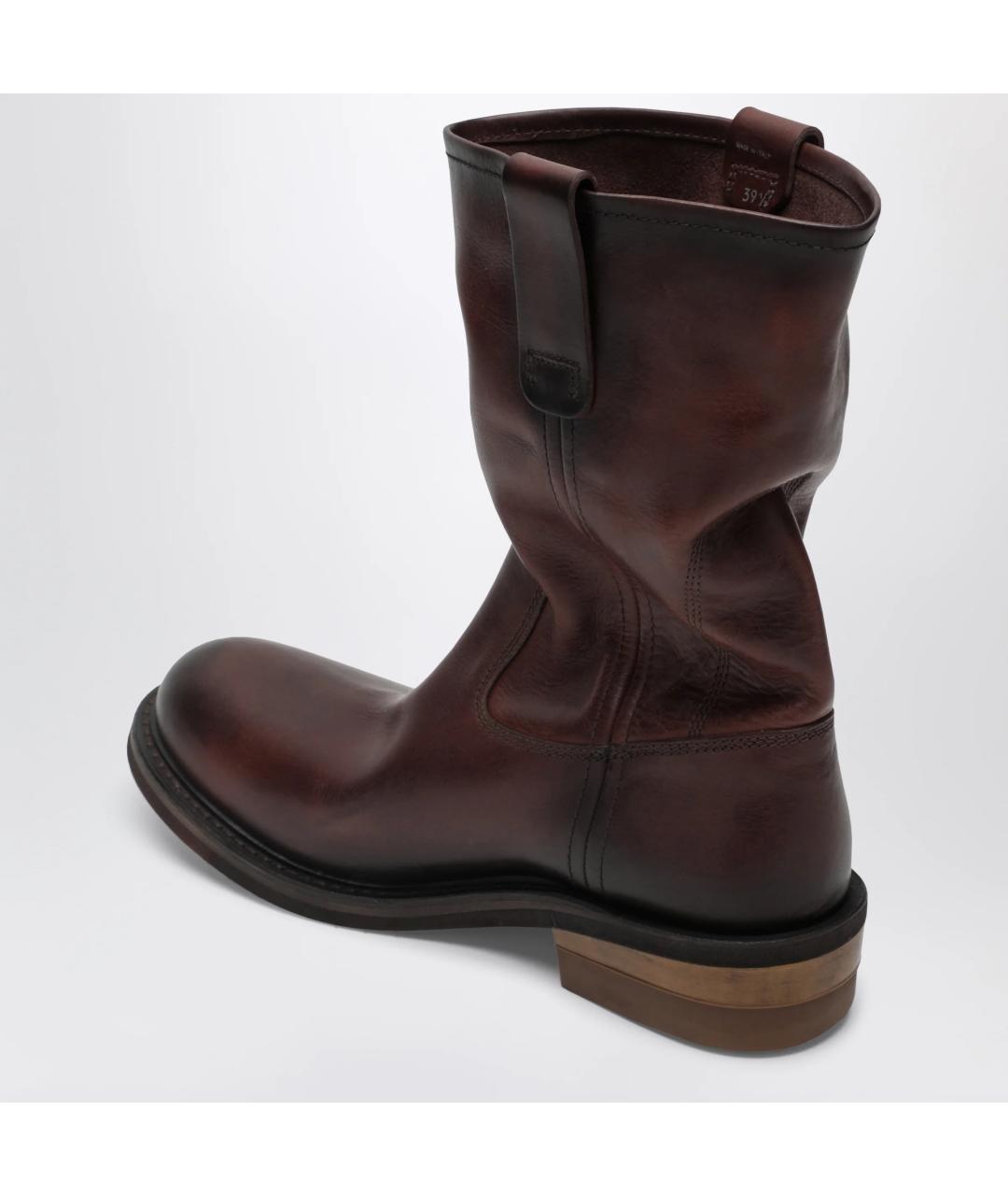 MIU MIU Коричневые кожаные сапоги, фото 2