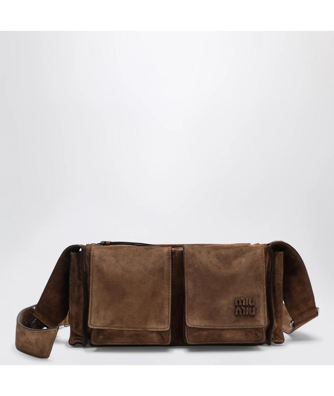 MIU MIU Коричневая кожаная сумка через плечо, фото 3