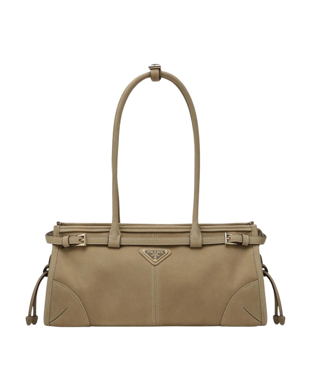 PRADA Коричневая кожаная сумка через плечо, фото 1