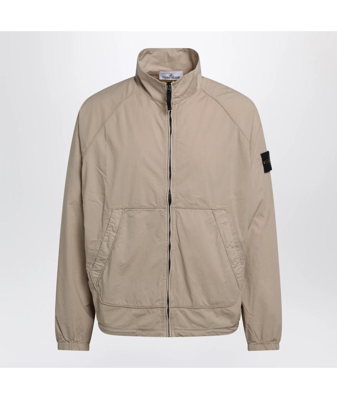 STONE ISLAND Бежевая хлопковая куртка, фото 3