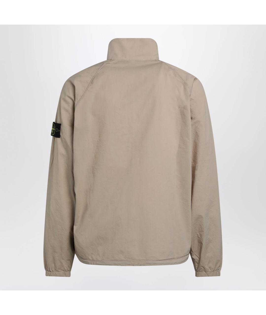 STONE ISLAND Бежевая хлопковая куртка, фото 2