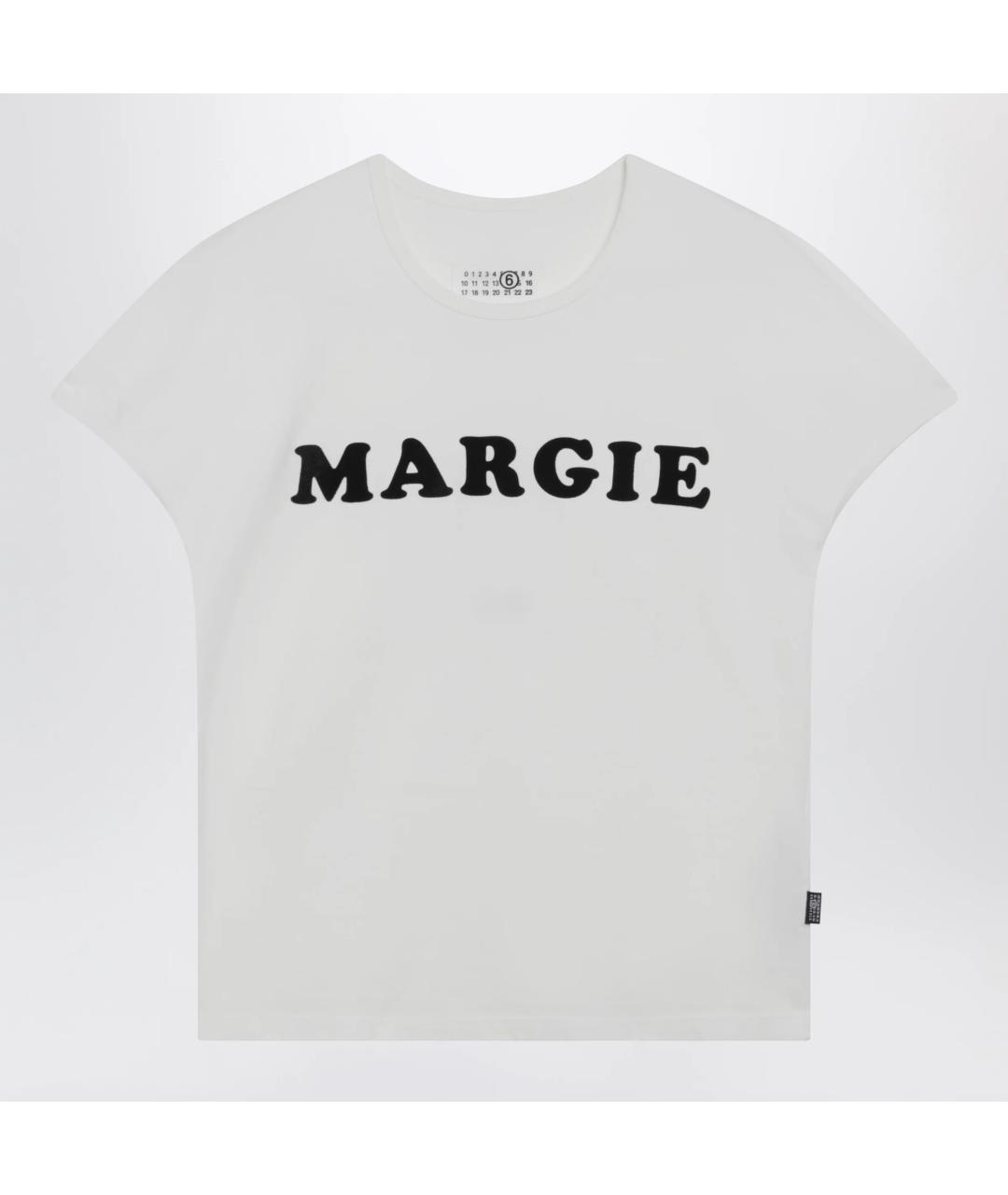 MM6 MAISON MARGIELA Белая хлопковая футболка, фото 3