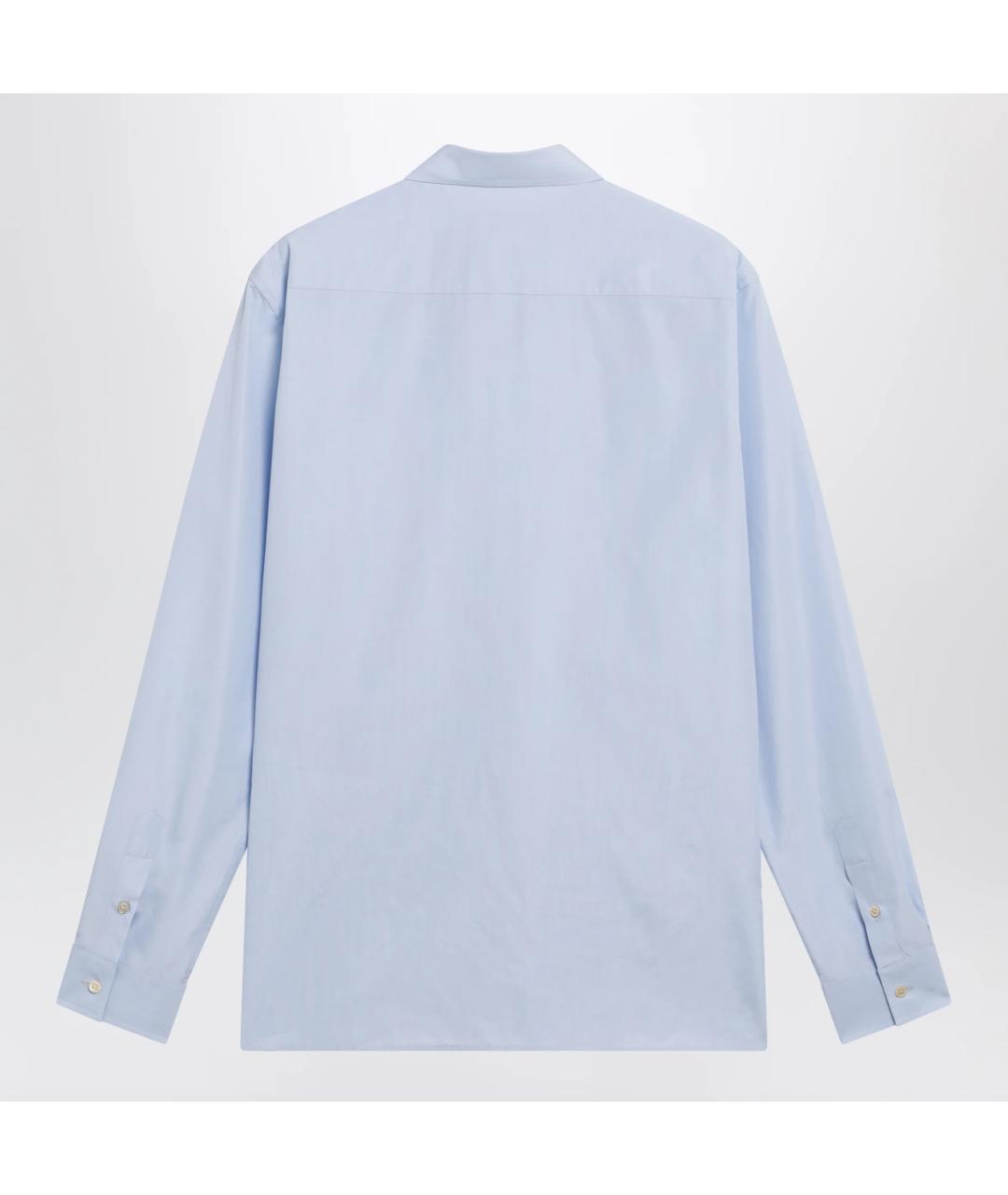 VALENTINO Голубая хлопковая классическая рубашка, фото 2