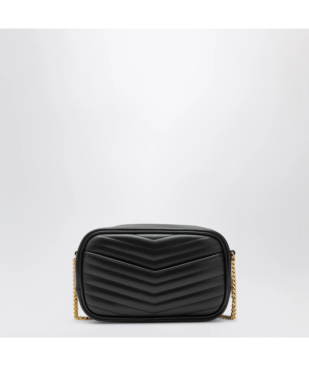 SAINT LAURENT Черная кожаная сумка через плечо, фото 2