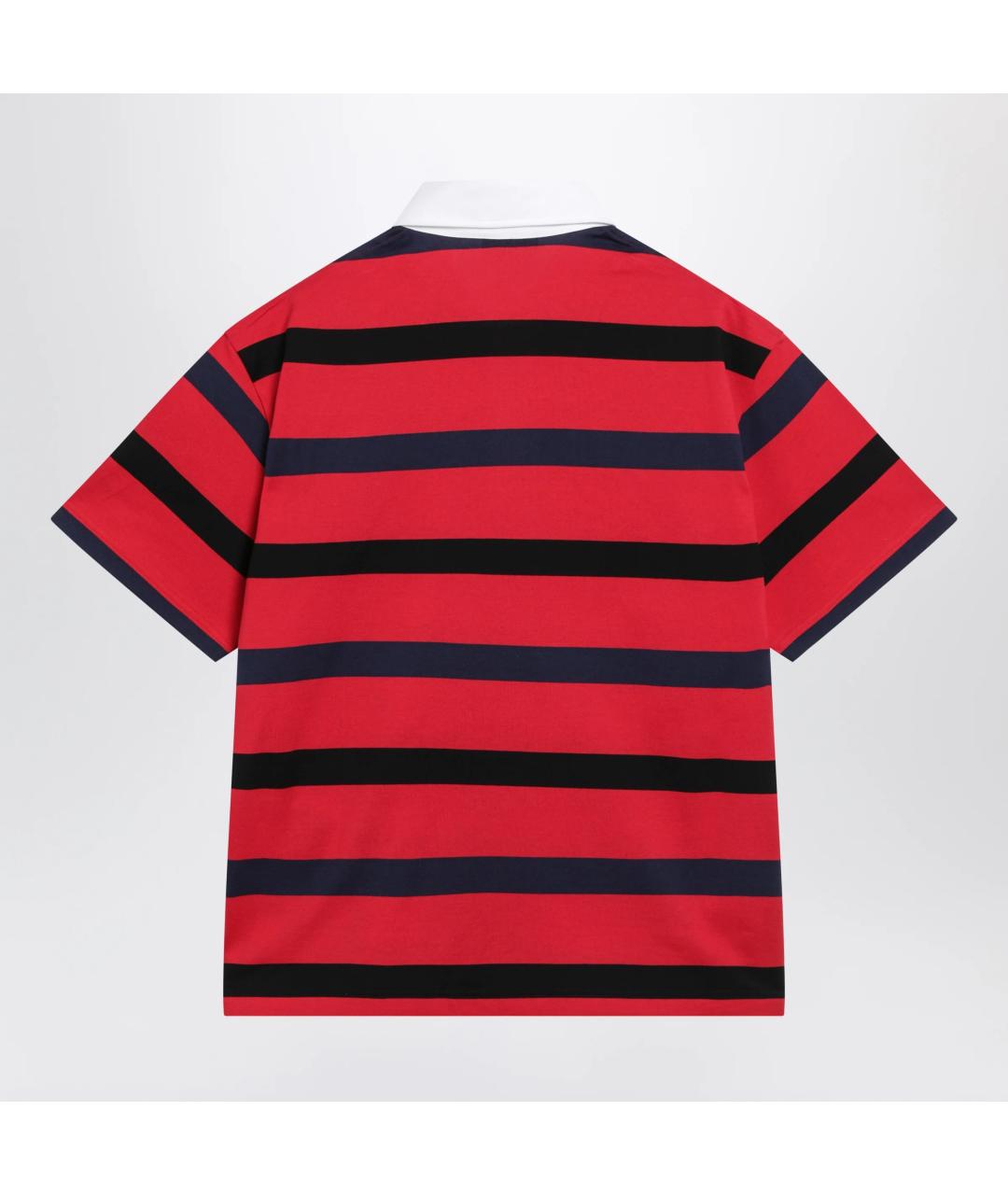 PRADA Красное хлопковое поло с коротким рукавом, фото 2