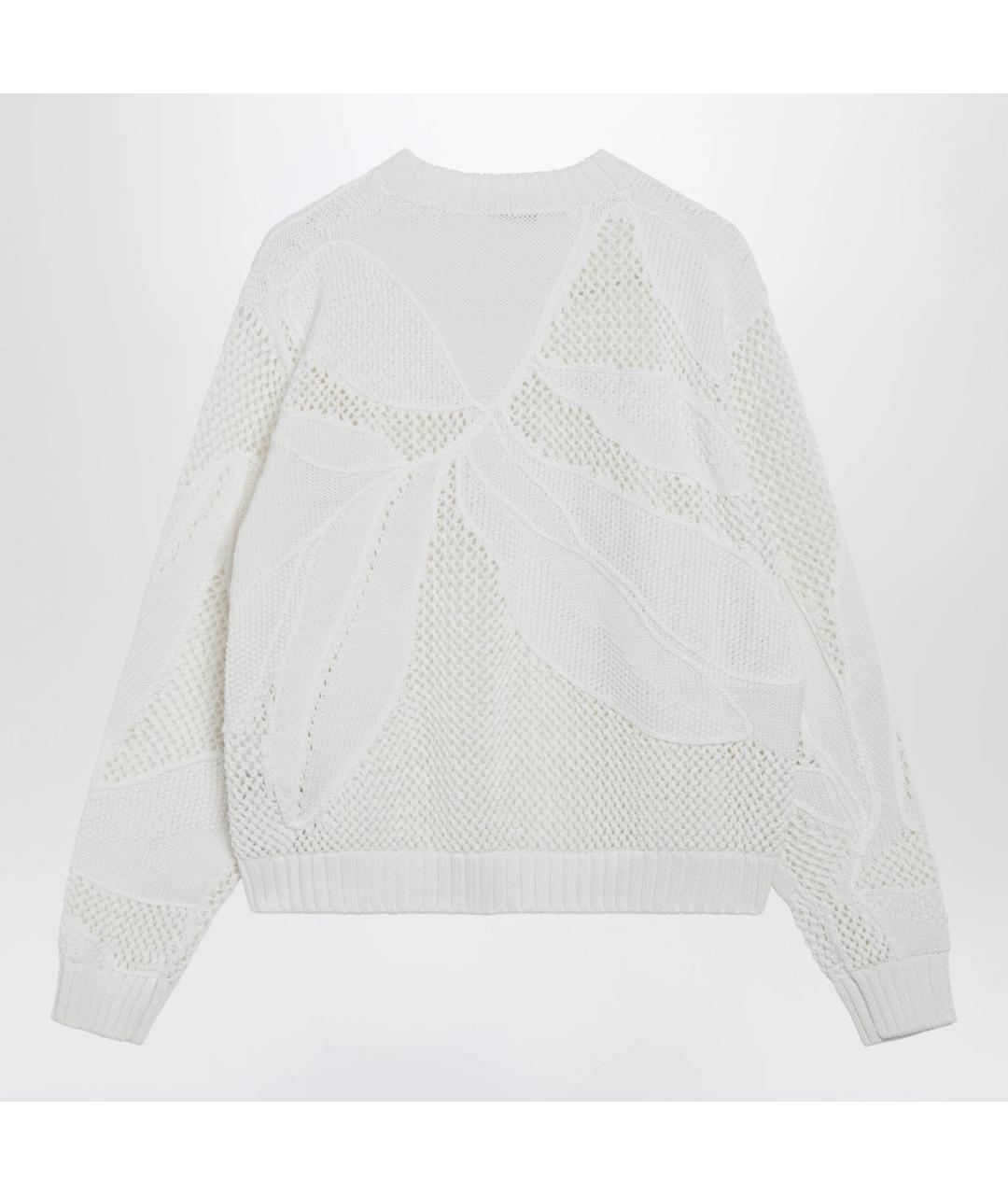 MAX MARA Белый хлопковый джемпер / свитер, фото 2