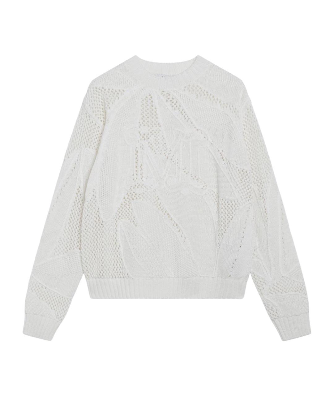 MAX MARA Белый хлопковый джемпер / свитер, фото 1