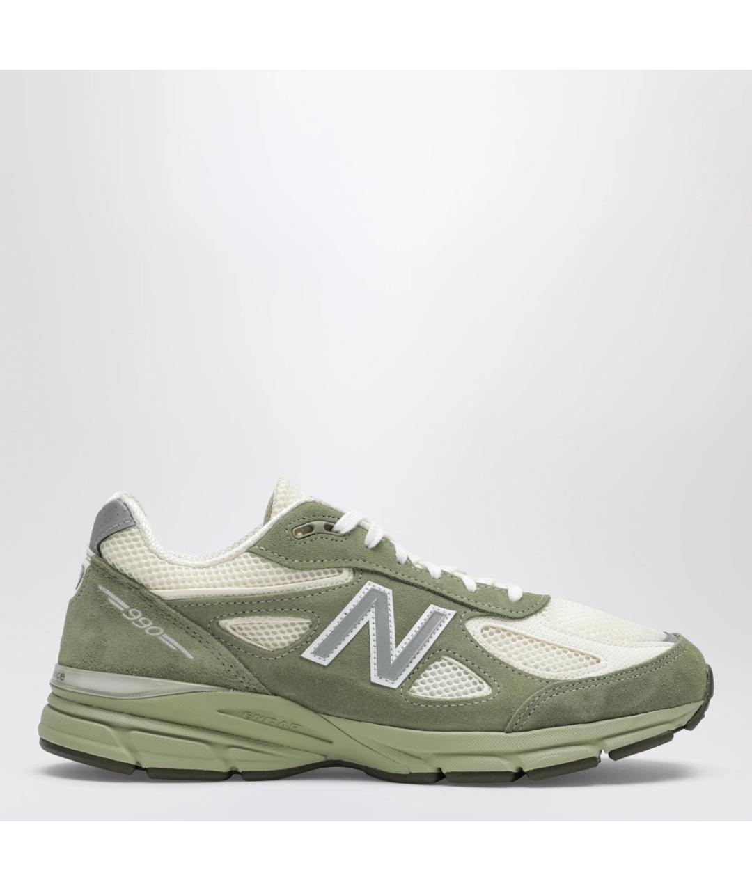NEW BALANCE Зеленые текстильные низкие кроссовки / кеды, фото 3