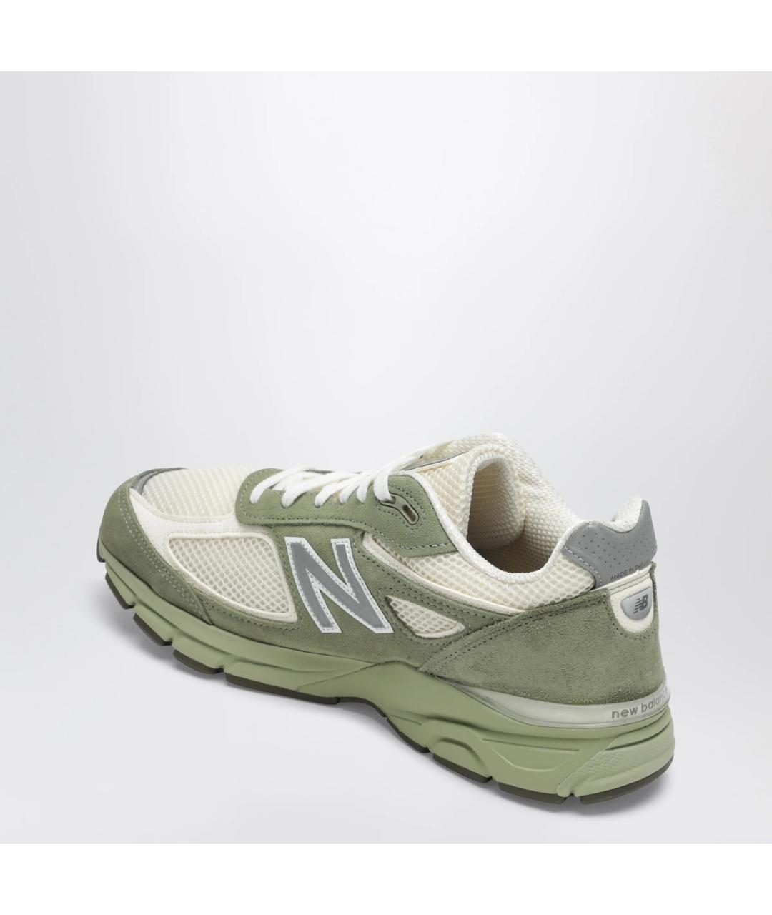 NEW BALANCE Зеленые текстильные низкие кроссовки / кеды, фото 2