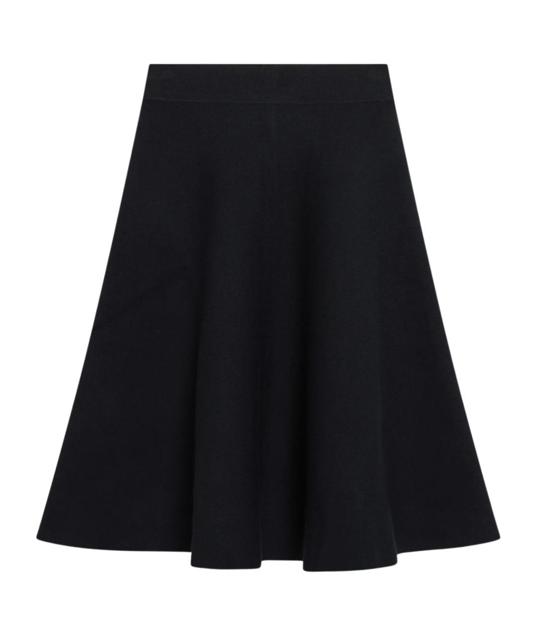 THE FRANKIE SHOP Темно-синяя вискозная юбка миди, фото 1