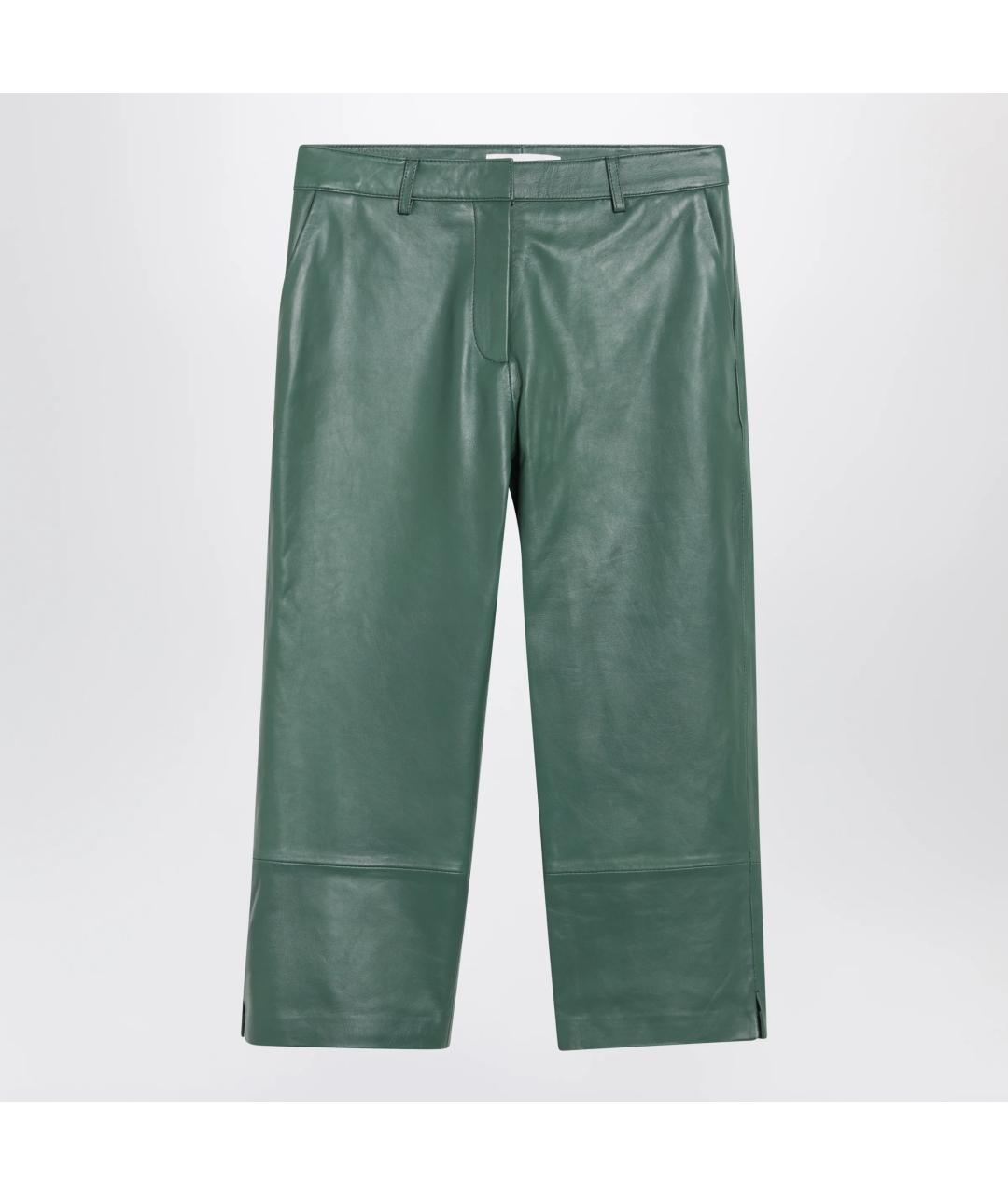 THE FRANKIE SHOP Зеленые прямые брюки, фото 3