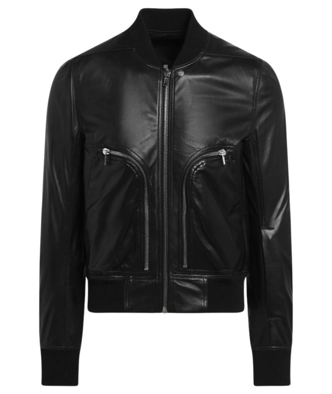 RICK OWENS Черная кожаная куртка, фото 1