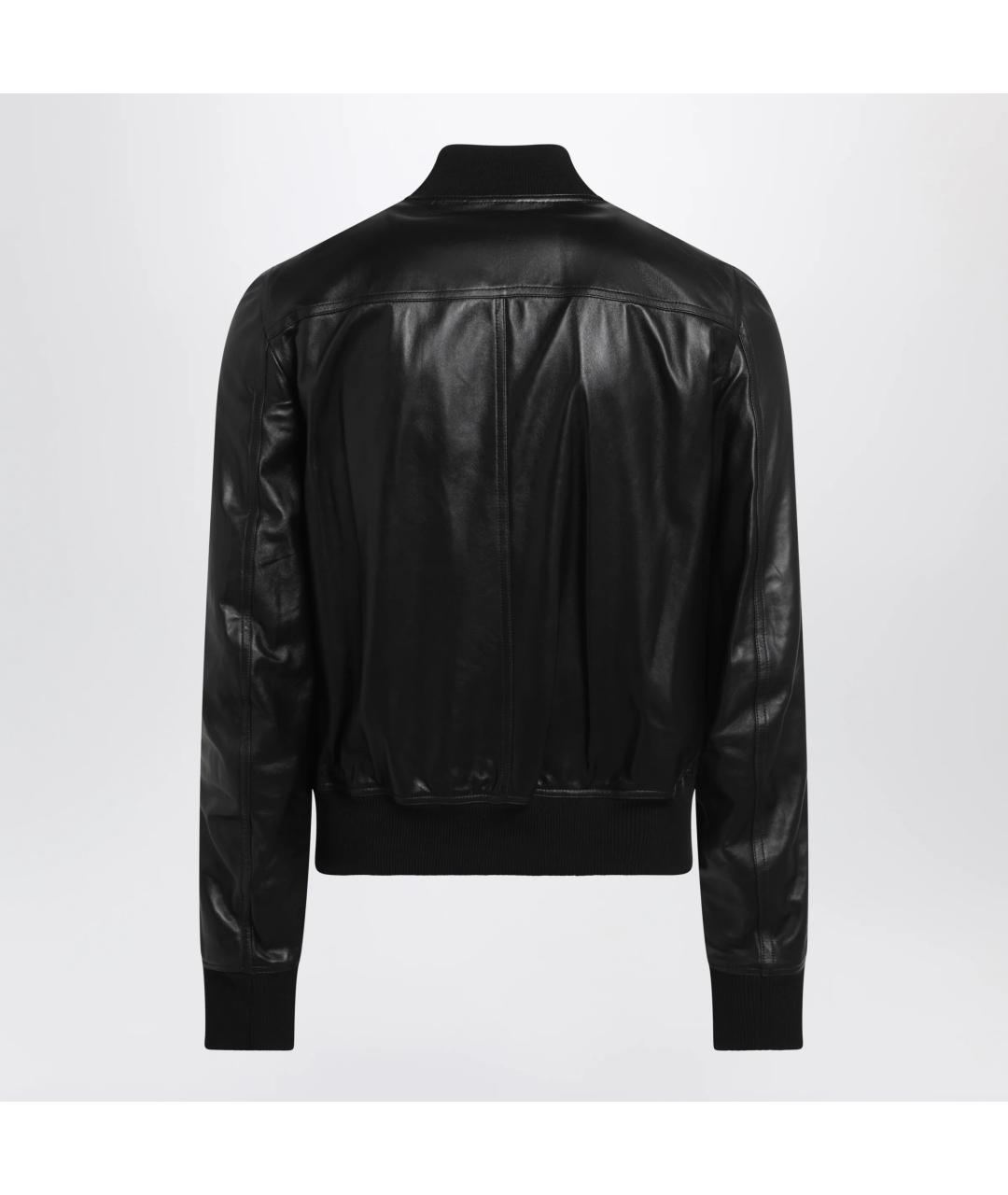 RICK OWENS Черная кожаная куртка, фото 2