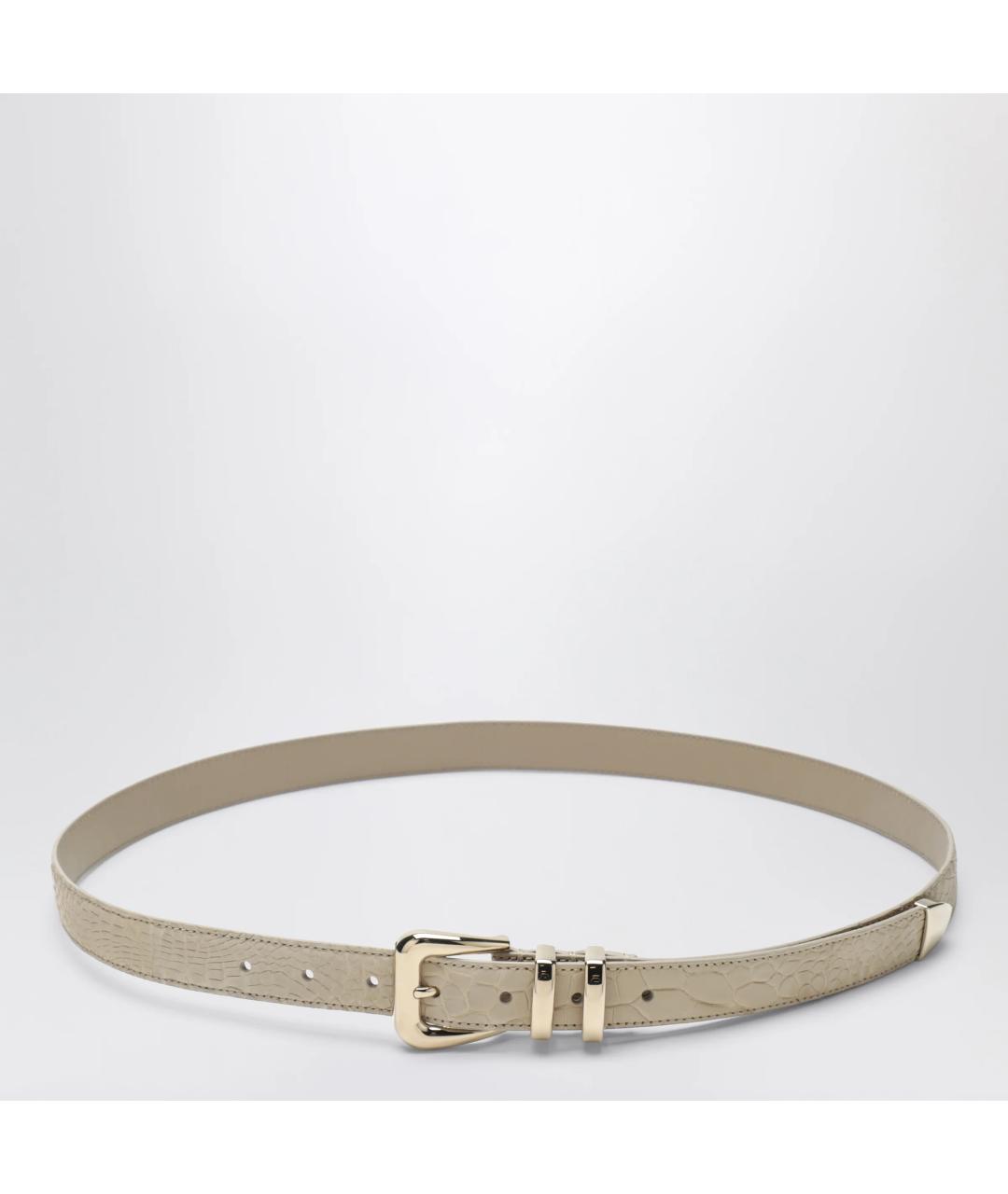 BRUNELLO CUCINELLI Бежевый ремень из экзотической кожи, фото 3