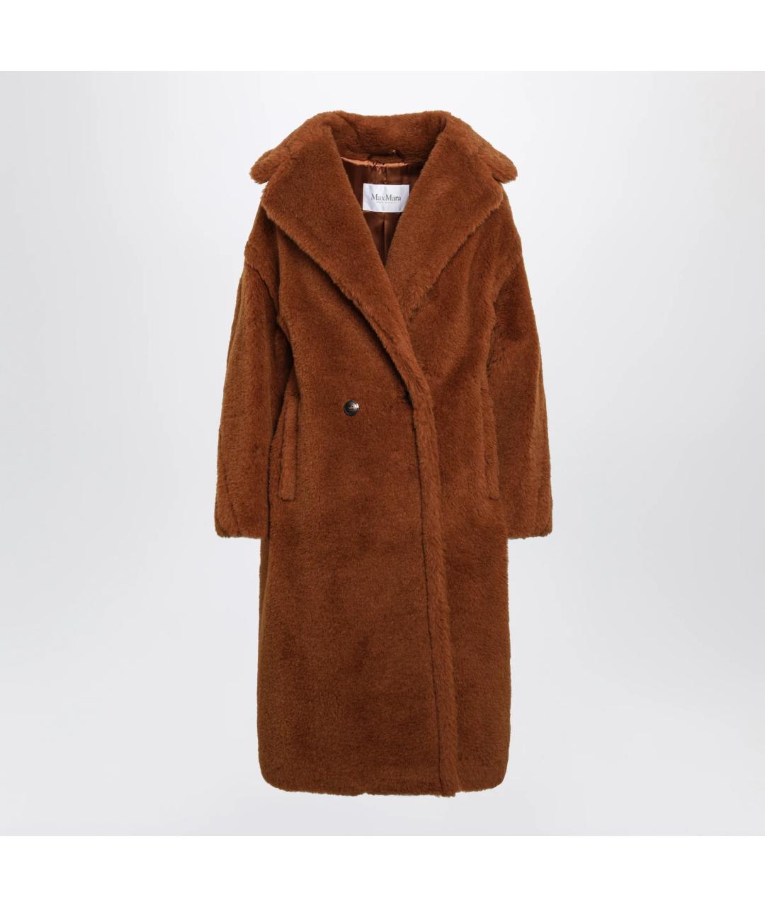 MAX MARA Коричневое шерстяное пальто, фото 3