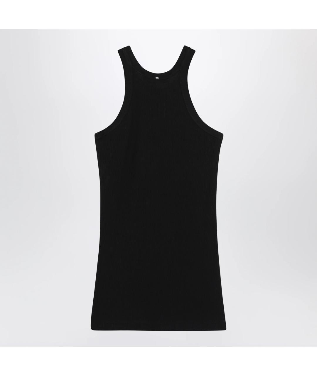 SPORTMAX Черная хлопковая майка, фото 2