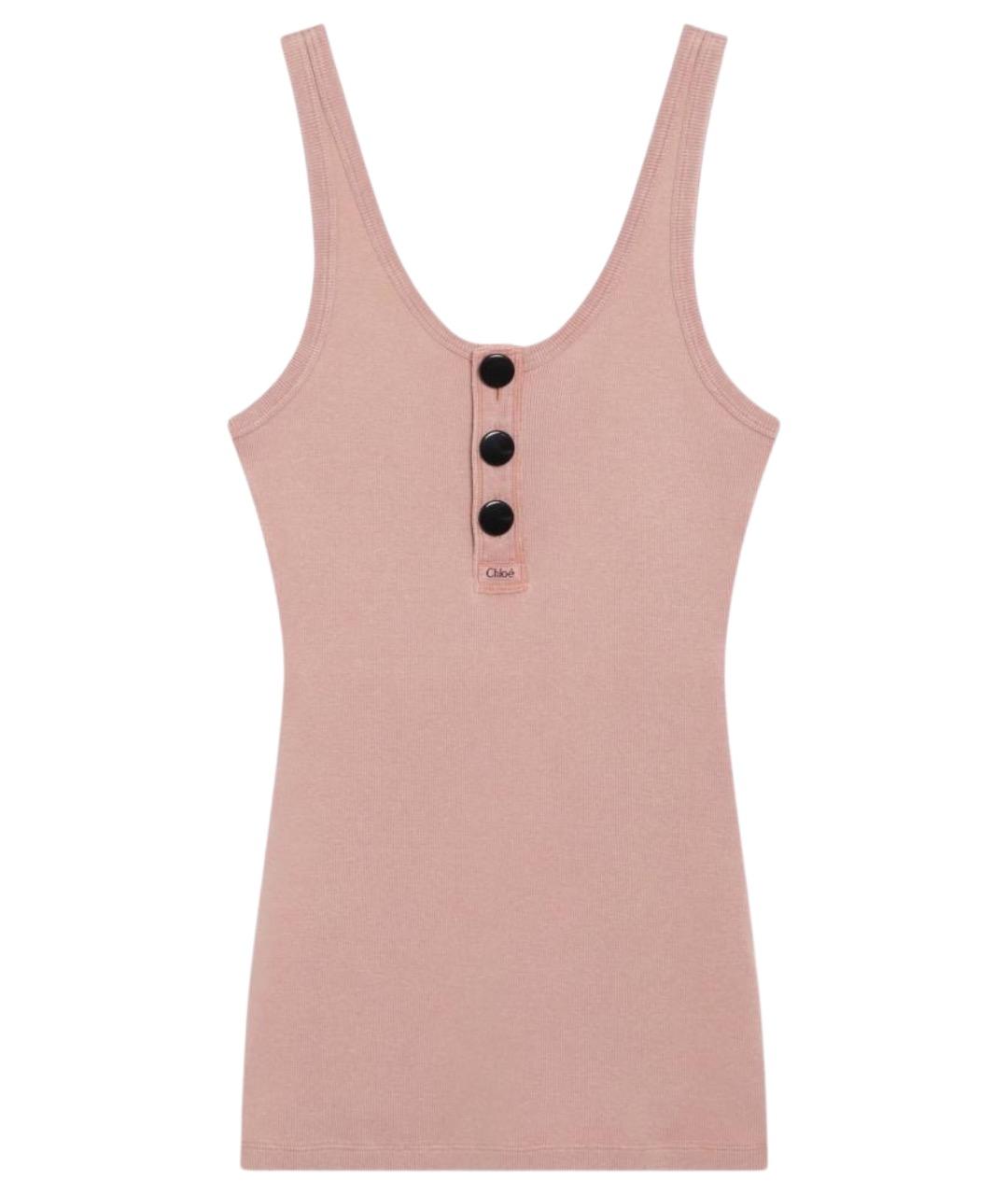 CHLOE Розовая хлопковая майка, фото 1