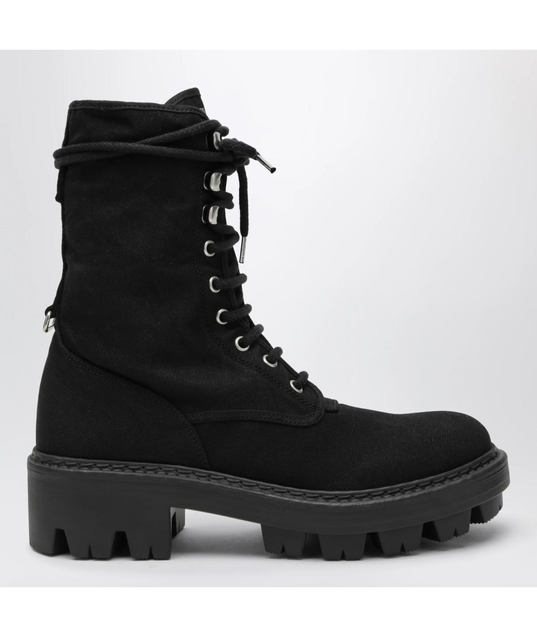 PRADA Черные текстильные ботинки, фото 3