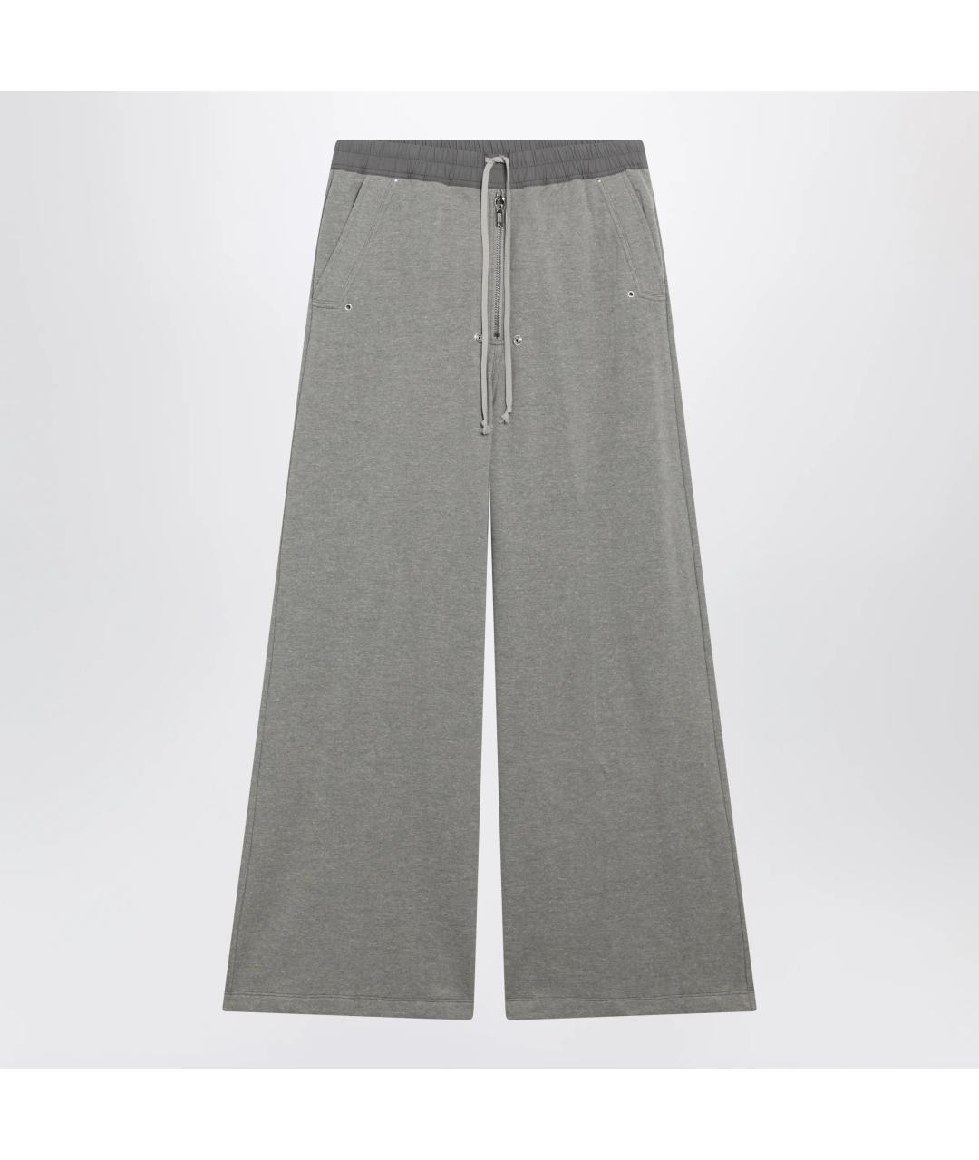 RICK OWENS DRKSHDW Серые хлопковые повседневные брюки, фото 3