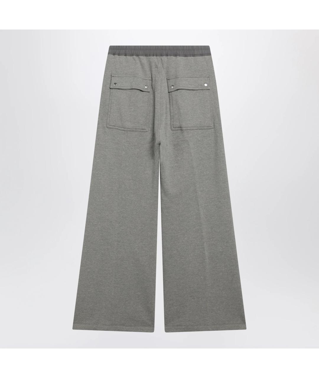 RICK OWENS DRKSHDW Серые хлопковые повседневные брюки, фото 2