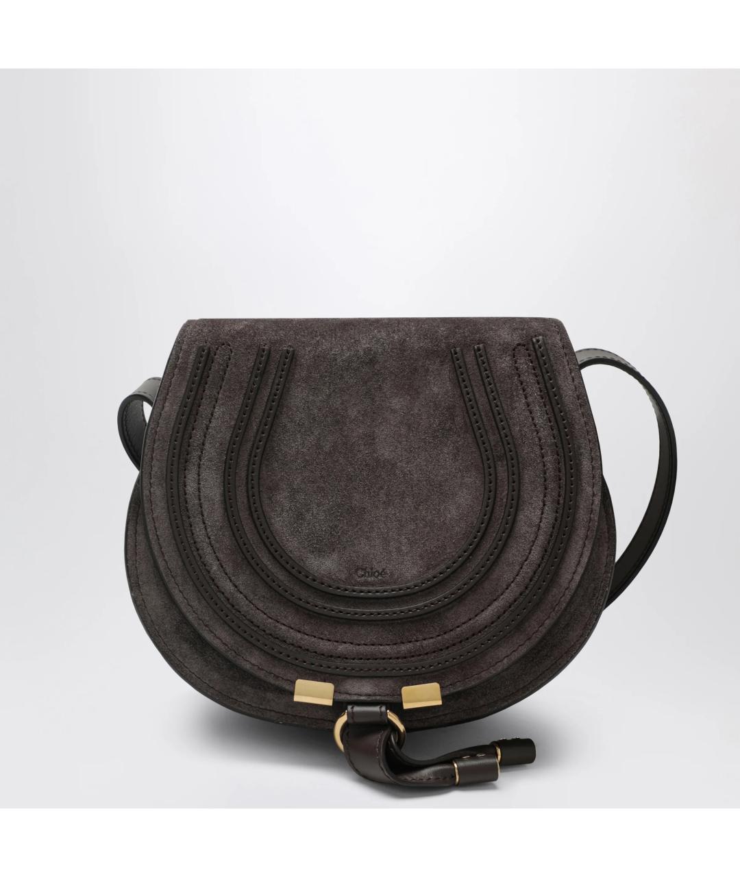 CHLOE Коричневая замшевая сумка через плечо, фото 3