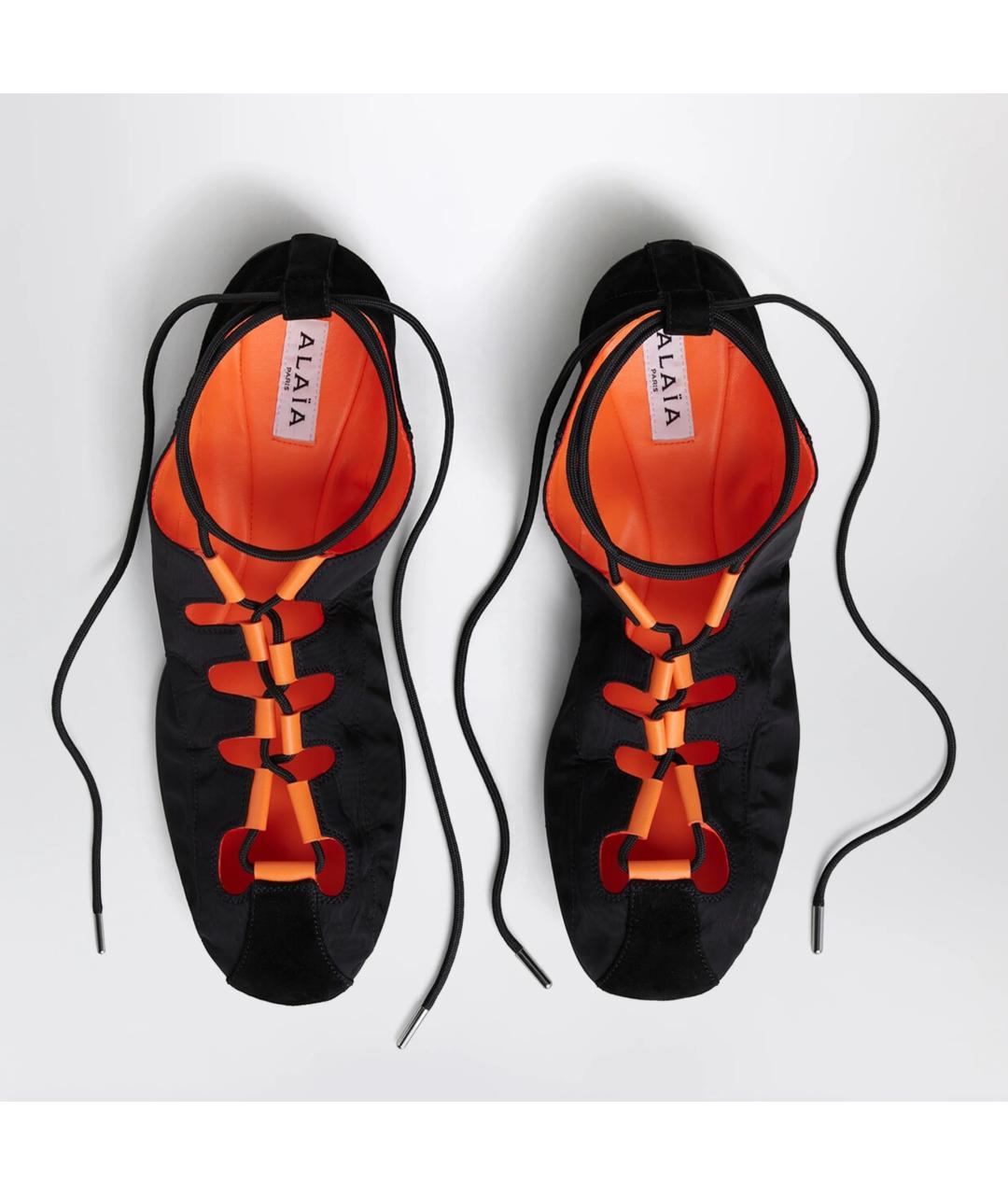 ALAIA Черные текстильные балетки, фото 2