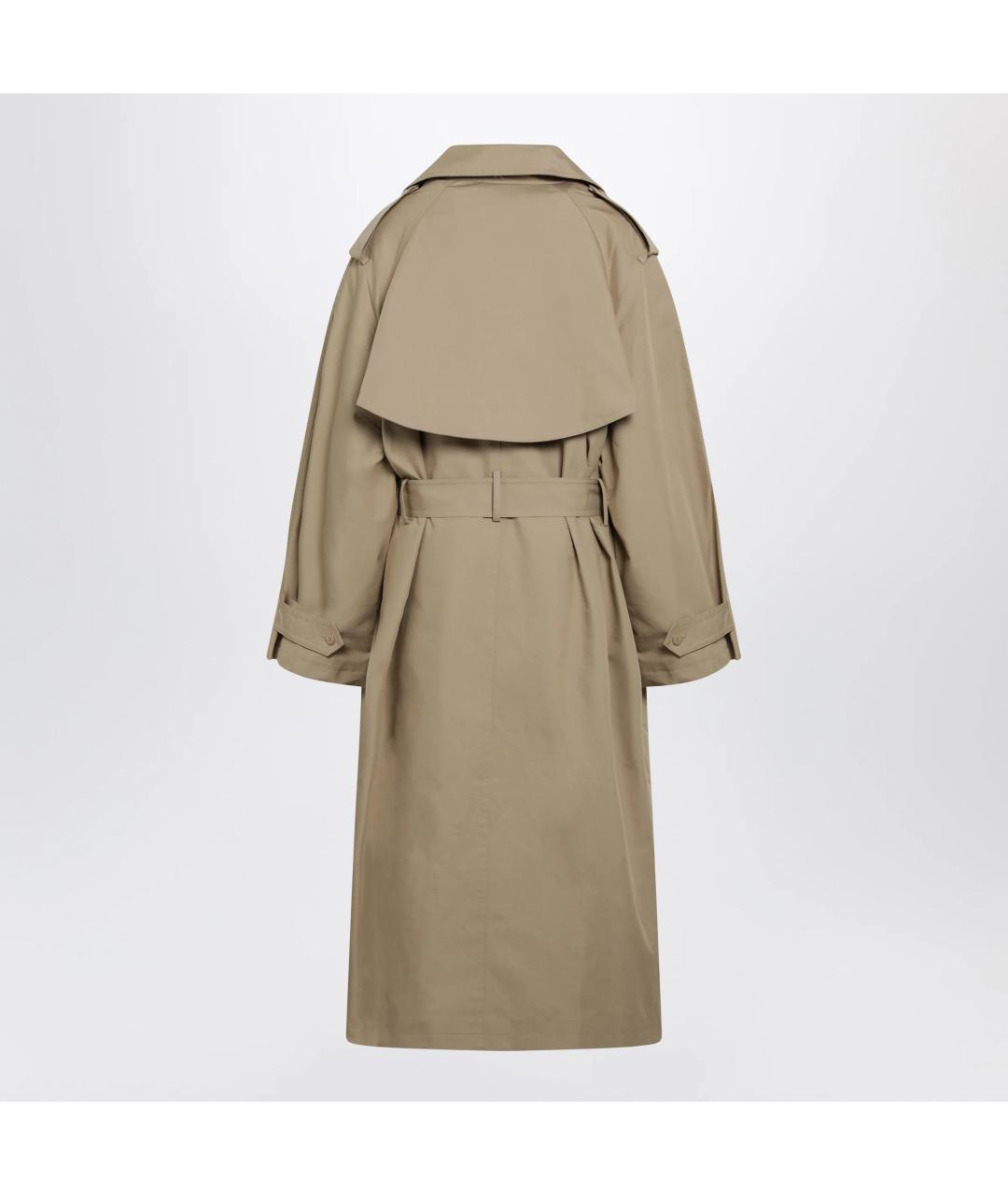 THE FRANKIE SHOP Коричневый хлопковый тренч/плащ, фото 2