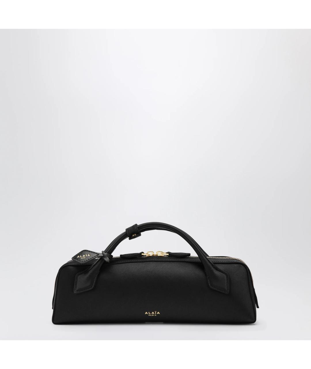 ALAIA Черная кожаная сумка с короткими ручками, фото 3
