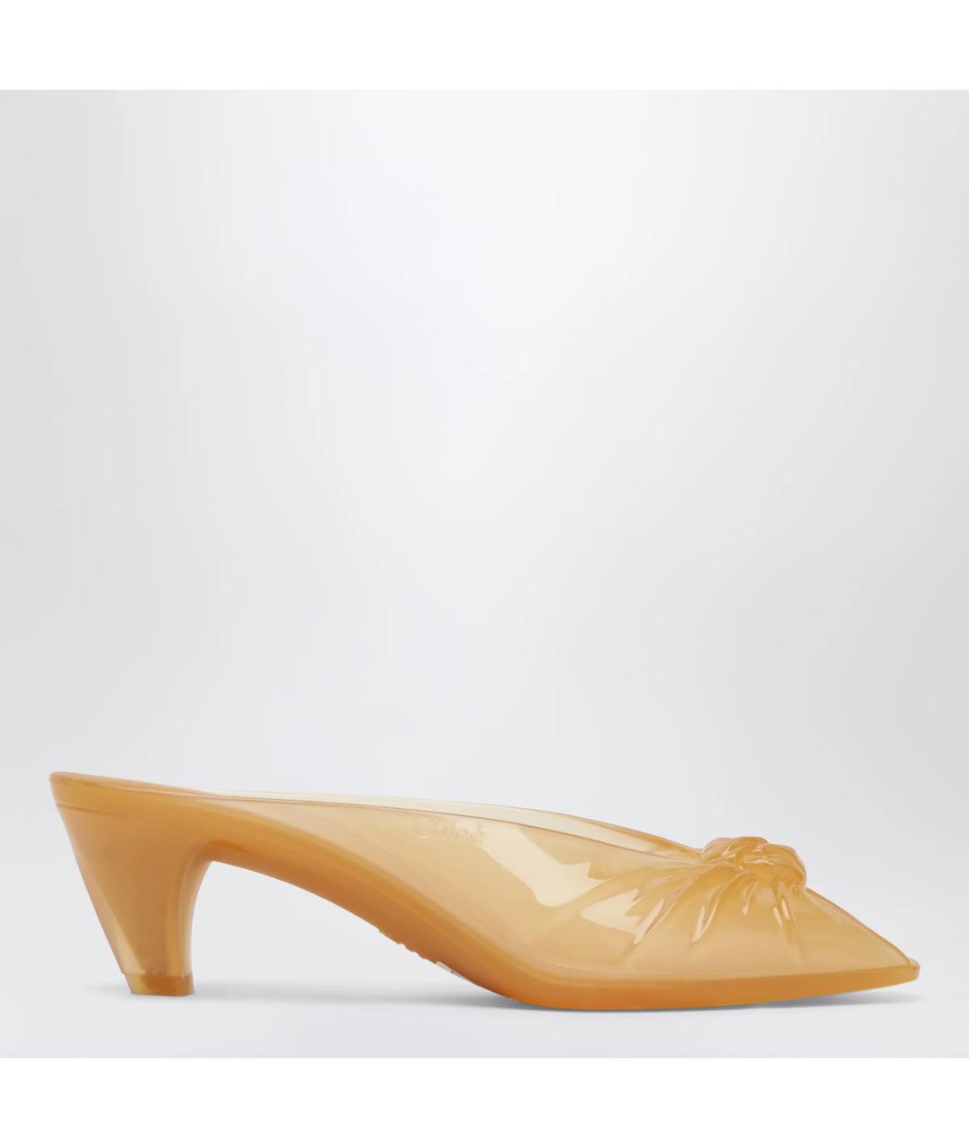 CHLOE Оранжевое резиновые мюли, фото 3