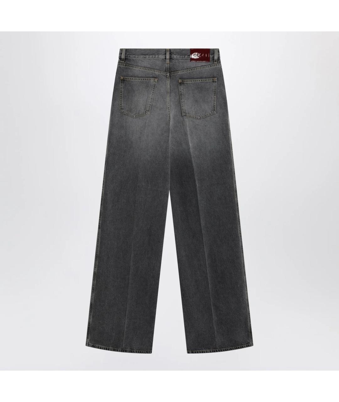GUCCI Серые хлопковые прямые джинсы, фото 2