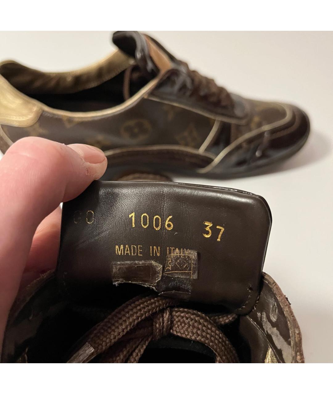 LOUIS VUITTON Коричневые кеды, фото 6