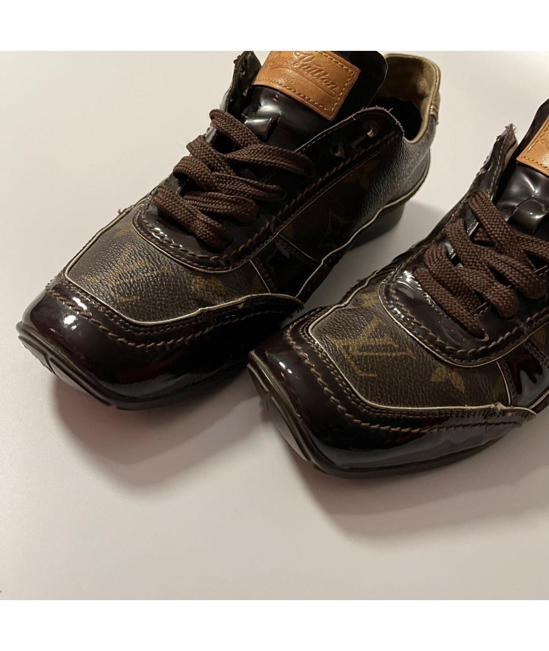 LOUIS VUITTON Коричневые кеды, фото 4