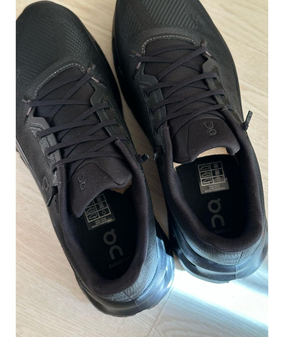 ON Черные текстильные высокие кроссовки / кеды, фото 5