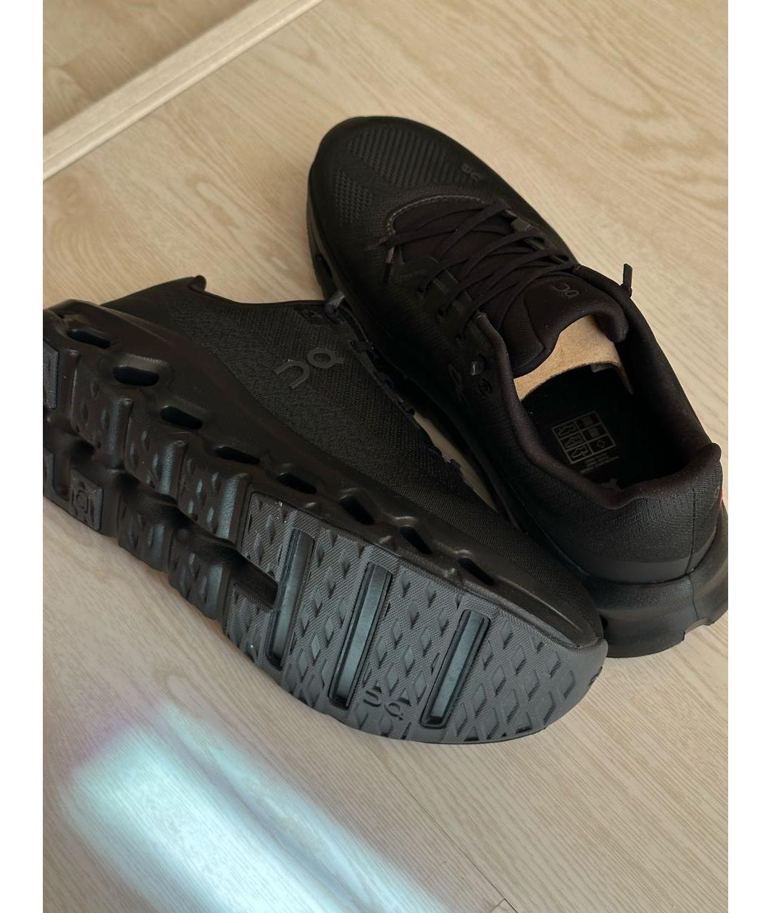 ON Черные текстильные высокие кроссовки / кеды, фото 4