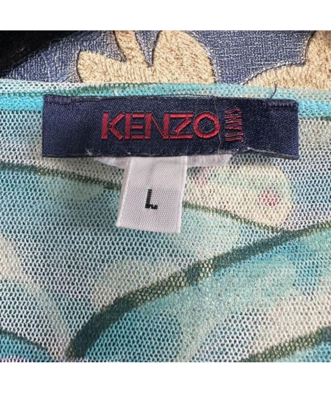 KENZO Голубая вискозная блузы, фото 5