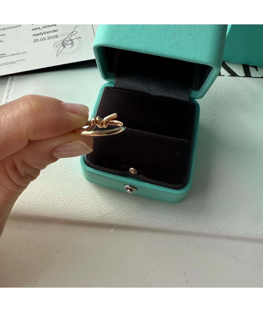 TIFFANY&CO Розовое кольцо из розового золота, фото 4