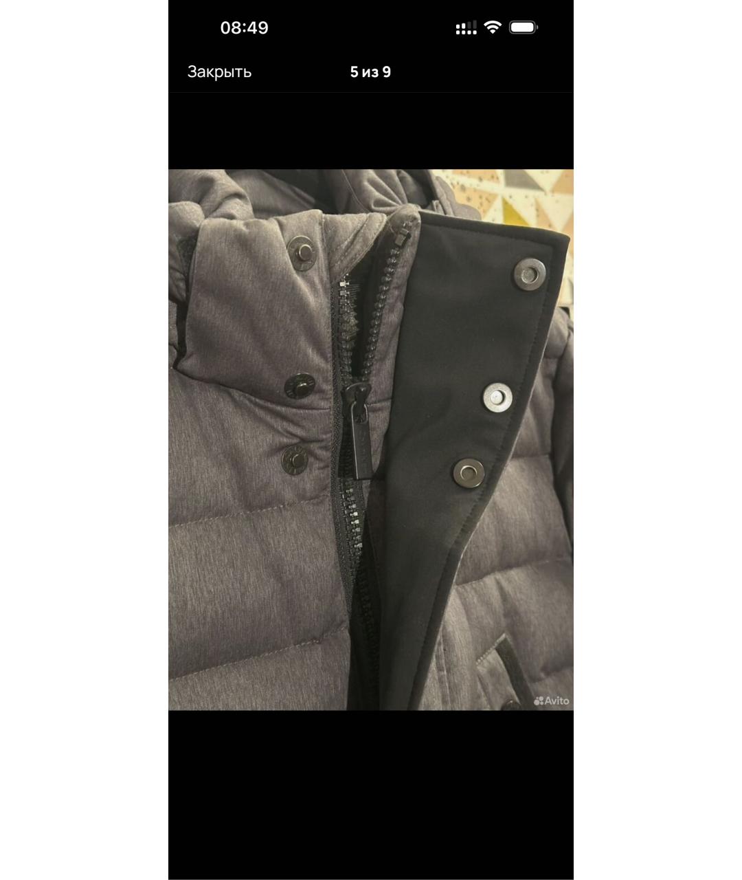 CALVIN KLEIN Серая полиэстеровая куртка, фото 4